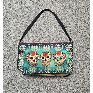 Galvan Sugar Skull Tapestry Shoulder Bag Day of the Dead‎ Purse